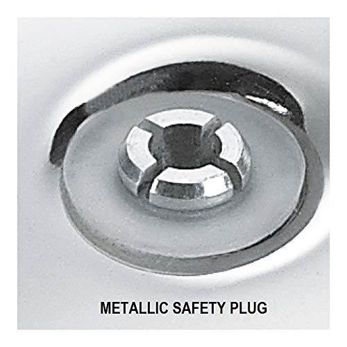 Prestige 5L Alpha Deluxe Induction Base Stainless Steel Deep Pressure Pan, 5.0-Liter, Silver