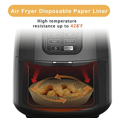 Air Fryer Liners for Ninja Air Fryer, 100 Pcs Disposable AirFryer Liners Parchment Paper Sheets Air Fryer Accessories Compatible with Ninja AF101 Air Fryer, Ninja AF150Air Fryer XL and Ninja AF161 Max