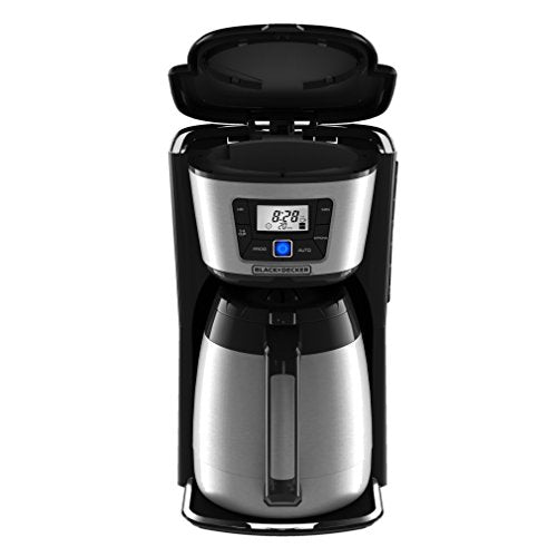 BLACK+DECKER 12-Cup Thermal Coffeemaker, Black/Silver, CM2035B