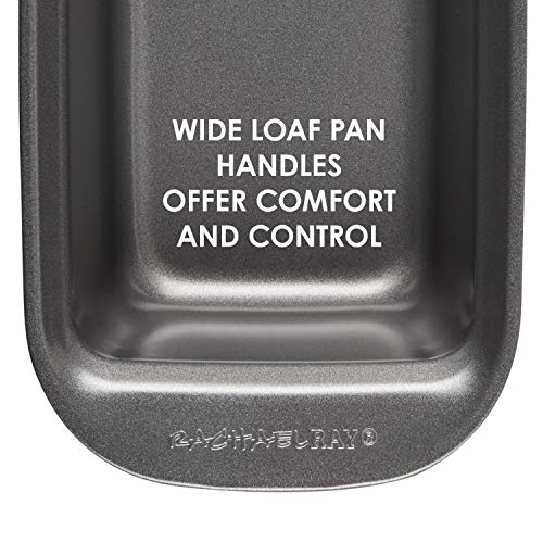 Rachael Ray Bakeware Meatloaf/Nonstick Baking Loaf Pan with Insert, 9 Inch x 5 Inch, Gray