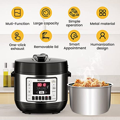 Nuwave Nutri-Pot Digital Pressure Cooker 6-quart with Stainless Steel Inner Pot & Sure-Lock Technology